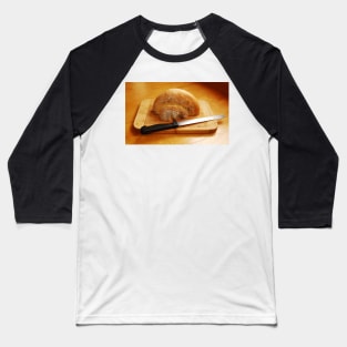 Half a White Swirl Bread Loaf Baseball T-Shirt